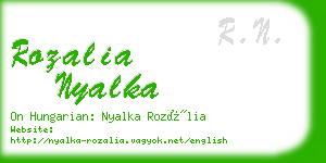 rozalia nyalka business card